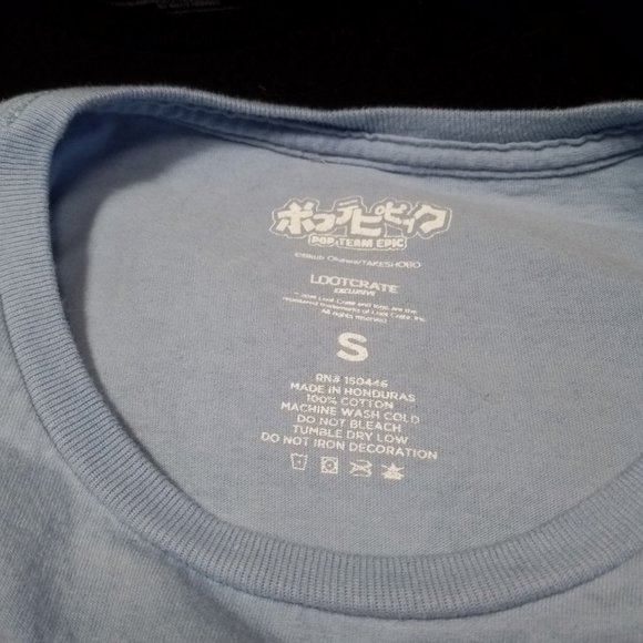 Loot Crate Pop Team T-Shirt Small Anime Manga Cotton Blue - Picture 6 of 6